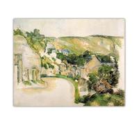 LHHJF LJHFA Poster di Paul Cezanne《Una svolta sulla Strada a La Roche-Guyon》Arte murale Paul Cezanne Dipinto su Tela e Stampe Decorazione per la casa Immagine 60x70cm Senza Cornice