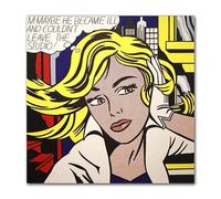 LHHJF LJHFA Poster di Roy Lichtenstein, Pop Abstract Wall Art, Roy Lichtenstein, Dipinto su Tela e Stampe per la casa, Soggiorno, Decorazione, Immagine 50x50cmx1 Senza Cornice