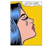 LHHJF LJHFA Poster di Roy Lichtenstein Ragazza Che Piange, Arte murale di Roy Lichtenstein, Dipinto su Tela e Stampe, Decorazione Moderna per la casa, Soggiorno, 40x60 cm, Senza Cornice.