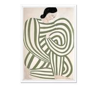 LHHJF LJHFA Poster di Sofia Lind, Stile Nordico, Vintage, Linea, Geometria, Curva, Ragazza, Arte murale, Sofia Lind, Dipinto su Tela e Stampe, Decorazione per la casa, 50x70 cm, Senza Cornice.