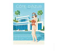 LHHJF LJHFA Poster di Viaggio Famoso Francese, Città, Vita, Paesaggio, Tela, Pittura, estetica, Arte murale e Stampe, Decorazione per la casa, Soggiorno, 50x70cmx1, Senza Cornice.