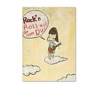 LHHJF LJHFA Poster di Yoshitomo Nara, Arte murale Minimalista ed estetica, Dipinto su Tela e Stampe di Yoshitomo Nara, Decorazione Moderna per la cameretta dei Bambini, 50x70 cm, Senza Cornice.