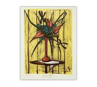 LHHJF LJHFA Poster estetico di Bernard Buffet con Bouquet di Fiori, Arte murale retrò, Dipinto su Tela e Stampe di Bernard Buffet, Decorazione per la casa, 50x70 cm, Senza Cornice.