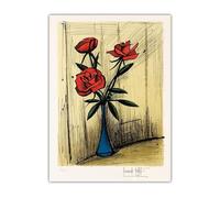 LHHJF LJHFA Poster estetico di Bernard Buffet, Fiori, Natura Morta, Arte murale, Dipinto su Tela e Stampe di Bernard Buffet, Decorazione per la casa, 50x70cmx1, Senza Cornice.