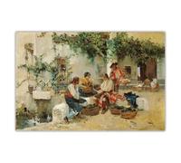 LHHJF LJHFA Poster estetico di Joaquin Sorolla《Vendita di meloni》Arte murale di Joaquin Sorolla, Dipinto su Tela e Stampe per la Decorazione della casa, 50x70 cm, Senza Cornice