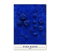 LHHJF LJHFA Poster estetico di Yves Klein, Stile di Moda Blu, Arte murale, Dipinto su Tela e Stampe di Yves Klein, Arredamento Moderno per la casa, Quadro da Parete 50x70 cm, Senza Cornice.
