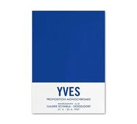 LHHJF LJHFA Poster estetico di Yves Klein, Stile di Moda Blu, Arte murale, Dipinto su Tela e Stampe di Yves Klein, Arredamento Moderno per la casa, Quadro da Parete 50x70 cm, Senza Cornice.