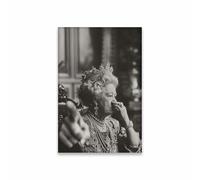 LHHJF LJHFA Poster in Bianco e Nero della Regina Elisabetta II, Divertente Arte murale, Dipinto su Tela e Stampe della Regina Elisabetta II, Immagine per la casa 50x70cmx1 Senza Cornice