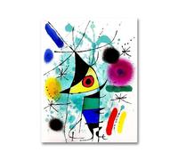 LHHJF LJHFA Poster Minimalista Moderno di Joan Miró, Arte Astratta da Parete, Dipinto su Tela e Stampe di Joan Miró, Decorazione nordica per la casa e Il Soggiorno, 40x60 cm, Senza Cornice.