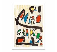 LHHJF LJHFA Poster Moderno di Joan Miró, Surrealismo, Arte murale Vintage, Joan Miró, Dipinto su Tela e Stampe, Decorazione nordica per la casa, Soggiorno, 40x60 cm, Senza Cornice.