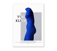 LHHJF LJHFA Poster Monocromatico di Yves Klein Arte da Parete Astratta Blu Pittura e Stampe su Tela di Yves Klein Foto di Decorazione casa 40x60cmx1 Senza Cornice