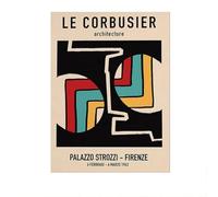 LHHJF LJHFA Poster retrò del cubismo di Le Corbusier, Arte Astratta da Parete di Le Corbusier, Dipinto su Tela e Stampe per la Decorazione della casa, Immagine 40x60 cm Senza Cornice.