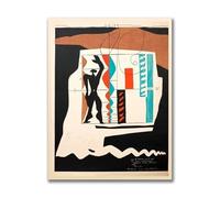 LHHJF LJHFA Poster retrò del cubismo di Le Corbusier, Arte Astratta da Parete di Le Corbusier, Dipinto su Tela e Stampe per la Decorazione della casa, Immagine 40x60 cm Senza Cornice.