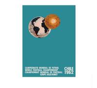 LHHJF LJHFA Poster retrò della Coppa del Mondo di Calcio, Stampa su Tela, Stampa Sportiva della Coppa del Mondo di Calcio, Decorazione Moderna per la casa, 50x70 cm, Senza Cornice