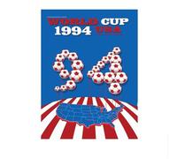 LHHJF LJHFA Poster retrò della Coppa del Mondo di Calcio, Stampa su Tela, Stampa Sportiva della Coppa del Mondo di Calcio, Decorazione Moderna per la casa, 50x70 cm, Senza Cornice