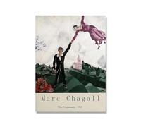 LHHJF LJHFA Poster retrò della Mostra di Marc Chagall Arte murale Astratta Marc Chagall Pittura e Stampe su Tela Nordic Home Décor 40x60cm Senza Cornice