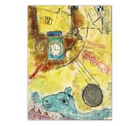 LHHJF LJHFA Poster retrò della Mostra di Marc Chagall Arte murale Astratta Marc Chagall Pittura e Stampe su Tela Nordic Home Décor 40x60cm Senza Cornice