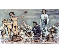 LHHJF LJHFA Poster retrò di Bernard Buffet Dannati catturati nel Ghiaccio, Dipinto su Tela e Stampe di Bernard Buffet, Decorazione per la casa, 50x90 cm, Senza Cornice.