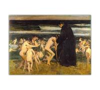 LHHJF LJHFA Poster retrò di Joaquin Sorolla《Triste eredità》Arte murale di Joaquin Sorolla, Dipinto su Tela e Stampe, Arredamento Nordico per la casa, 50x70 cm, Senza Cornice