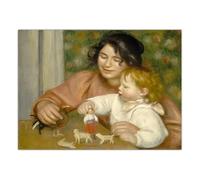 LHHJF LJHFA Poster retrò di Pierre Auguste Renoir, Ragazza, Arte murale, Dipinto su Tela e Stampe di Pierre Auguste Renoir, Decorazione per la casa nordica, 40x60cmx1, Senza Cornice.