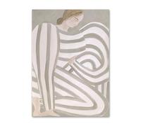 LHHJF LJHFA Poster retrò di Sofia Lind Stripe Girl Quadro Astratto su Tela Arte murale e Stampe di Sofia Lind Foto di Arredamento Moderno 40x60cm Senza Cornice