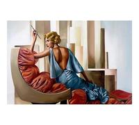 LHHJF LJHFA Poster retrò di Tamara de Lempicka Arte da Parete Astratta di Donna Tamara de Lempicka Quadratura e Stampe su Tela Foto di Arredamento casa 50x70cm Senza Cornice
