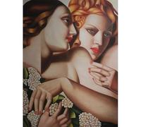 LHHJF LJHFA Poster retrò di Tamara de Lempicka Arte da Parete Astratta di Donna Tamara de Lempicka Quadratura e Stampe su Tela Foto di Arredamento casa 50x70cm Senza Cornice