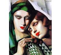 LHHJF LJHFA Poster retrò di Tamara de Lempicka Arte da Parete Astratta di Donna Tamara de Lempicka Quadratura e Stampe su Tela Foto di Arredamento casa 50x70cm Senza Cornice