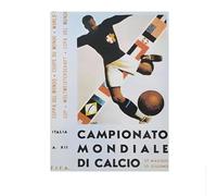 LHHJF LJHFA Poster Vintage della Coppa del Mondo 1934 in Italia, Stampa di Calcio, Sport, Dipinto su Tela, Decorazione da Parete Vintage, Immagine 50x70cmx1 Senza Cornice