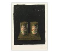 LHHJF LJHFA Poster Vintage di Jasper Johns Lattine di Birra, Dipinto su Tela e Stampe di Jasper Johns, Decorazione Moderna per la casa e Il Soggiorno, 40x60 cm, Senza Cornice.