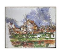 LHHJF LJHFA Poster Vintage di Paul Cezanne Paesaggio Invernale, Giverny, Dipinto su Tela e Stampe di Paul Cezanne, Decorazione per la casa, 60x70 cm, Senza Cornice.