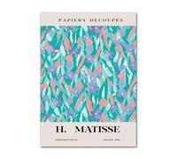 LHHJF LJHFA Poster Vintage Henri Matisse Arte Astratta nordica da Parete Henri Matisse Tela Pittura e Stampe Decorazione per la casa Soggiorno Immagine 50x70cm Nessuna Cornice