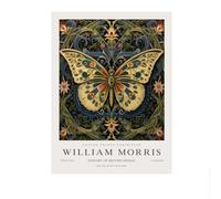 LHHJF LJHFA Poster William Morris Pianta Farfalla Dipinto su Tela William Morris Vintage Wall Art And Stamps Home Record 40x60cmx1 Senza Cornice