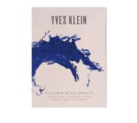 LHHJF LJHFA Poster Yves Klein, Semplice Arte Astratta Blu da Parete, Yves Klein, Pittura su Tela e Stampe, Decorazioni per la casa in Stile Nordico, Soggiorno, Immagini 50x70 cm, Senza Cornice.