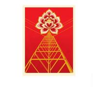 LHHJF LJHFA Shepard Fairey Poster Fiore della Pace Street Art Dipinto su Tela Arte Murale Vintage Shepard Fairey Stampe Decorazioni per la Casa Immagini 40x60cmx1 Senza Cornice