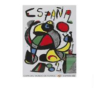 LHHJF LJHFA Spagna 1982 Coppa del Mondo di Calcio Poster Vintage Sport Tela Pittura Astratta Arte Murale Coppa del Mondo Stampe Decorazione per la Casa Immagine 50x70cmx1 Senza Cornice