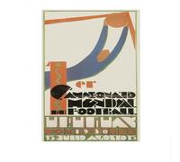 LHHJF LJHFA Uruguay 1930 Coppa del Mondo di Calcio Poster Vintage Sport Tela Pittura Coppa del Mondo Arte murale Coppa del Mondo Stampe Decorazione per la casa Immagine 50x70cm Senza Cornice