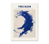 LHHJF LJHFA Yves Klein Mostra Galleria di Poster nordici Neorealismo Arte murale Yves Klein Tela Pittura e Stampe Decorazione per la casa Immagine 50x70cmx1 Senza Cornice