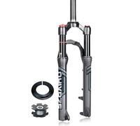 LHHL 20/24'' Forcella Ammortizzata Air per Mountain Bike Corsa 100mm Studenti Adolescenti Forcella Anteriore MTB 1-1/8 Diritta 9x100mm QR Freno A Disco, Leggera Ponte Ad Arco Rovesciato(20'')