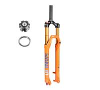 LHHL Forcella ammortizzata per mountain bike, regolabile per mountain bike, 1-1/8", freno a disco dritto, 120 mm, distanza di sospensione QR 9 mm, ammortizzatore (manuale, 29 pollici)