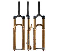 LHHL Forcella Anteriore con Ammortizzatore 26”27,5”29” Conica 1-1/2 Forcelle Ammortizzata Corsa 140mm ASSE passante15*110mm Forcella Anteriore per Bicicletta da Montagna per AM/XC(Gold-Gold,27.5")