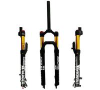 LHHL Forcella Bici 27" 29" MTB Sospensione Aerea Rebound Adjust Steerer Dritto 1-1/8" Corsa 100mm Freno Disco Blocco Manuale QR 9mm 1720g(Silver,29in)