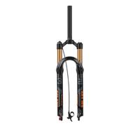 LHHL Forcella MTB Bicicletta 29 Tubo Diritto 28,6mm Forcelle Ammortizzata per Mountain Bike QR 9mm Freno a Disco Regolazione Rimbalzo Blocco Manuale/a Distanza Corsa 100mm(Black Gold,Remote)