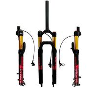 LHHL MTB Forcella Ammortizzata per Bicicletta da 27,5"/ 29 Pollici Lega di Magnesio Bicicletta Forcelle Pneumatiche Freno A Disco Nero QR 9mm Corsa 105mm 1-1/8" per Mountain Bike/XC(Rot,29inch)