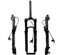 LHHL MTB Forcelle Ammortizzate for Biciclette da 27,5/29 Pollici Ammortizzatore Ad Aria Freno A Disco Dritto 1-1/8" Corsa 105mm RL for XC/AM/FR(Matte Black,29inch)
