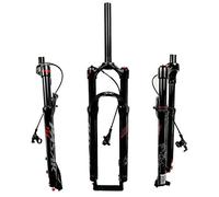 LHHL MTB Forcelle Ammortizzate for Biciclette da 27,5/29 Pollici Ammortizzatore Ad Aria Freno A Disco Dritto 1-1/8" Corsa 105mm RL for XC/AM/FR(Bright Black,27.5inch)