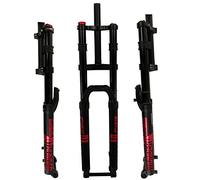 LHHL MTB Sospensione da Discesa 27,5" 29 Pollici Forcella da Bicicletta Ammortizzatore Ad Aria ASSE Passante da 15mm Nero DH Bici Freno A Disco Corsa 160mm 1-1/8" Rebound Adjust 2350g(Rot,29inch)