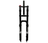 LHHL MTB Sospensione in Discesa da 27,5" 29 Pollici Forcella da Bicicletta Ammortizzatore Ad Aria QR 9mm Nero Mountain Bike Freno A Disco Corsa 160mm 1-1/8" 2350g(Silver,29inch)