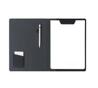 LHiDS Padfolio 2.0 Pro - Portfolio magnetico per lavoro, con porta carte MagSafe, portablocco e supporto galleggiante, in pelle PU, per ufficio, colloqui di lavoro (nero opaco, A4/lettera)