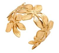 LHJHZDJC Braccialetto alla moda a prova di scolorimento con personalità semplice e bracciale regolabile con apertura a forma di fiore. Regalo per lei